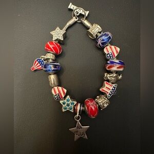Willabee And Ward “4th of July” Charm Bracelet Size 8”